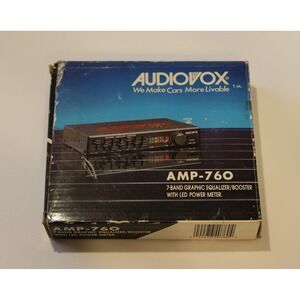 Audiovox AMP-760 7-Band Graphic Equalizer/Booster With Led Power Meter. New (A1)